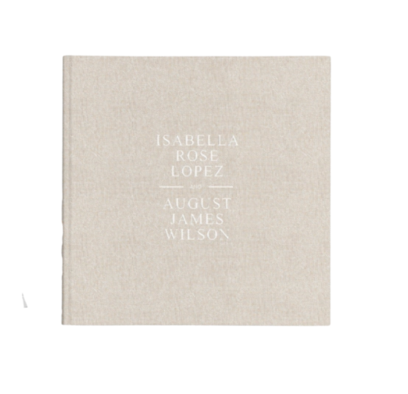 Artifact Uprising personalized wedding photo book for wedding registry.