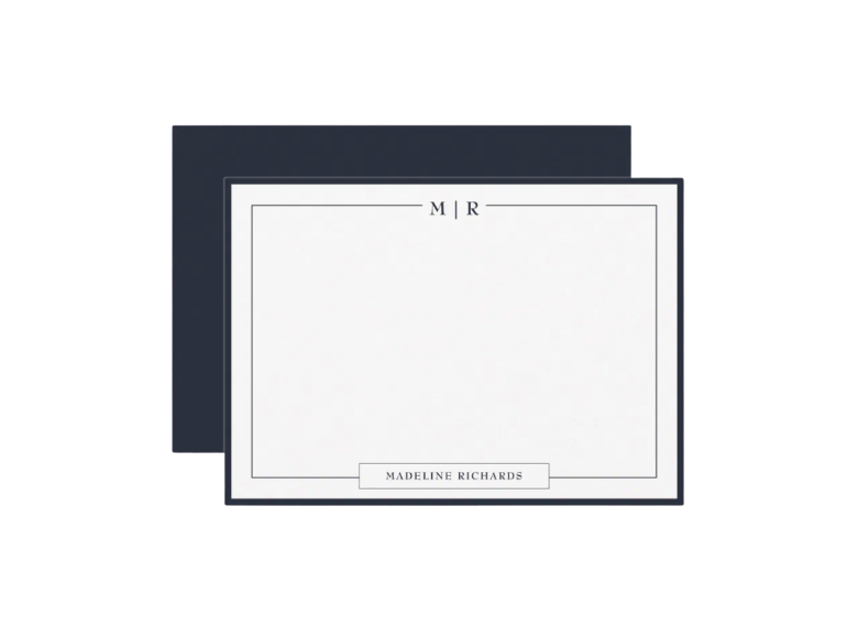 Custom stationery for bride.