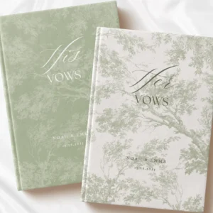 Custom vow books for wedding.