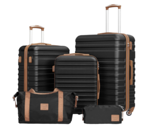 Black suitcase set from Amazon for wedding registry.