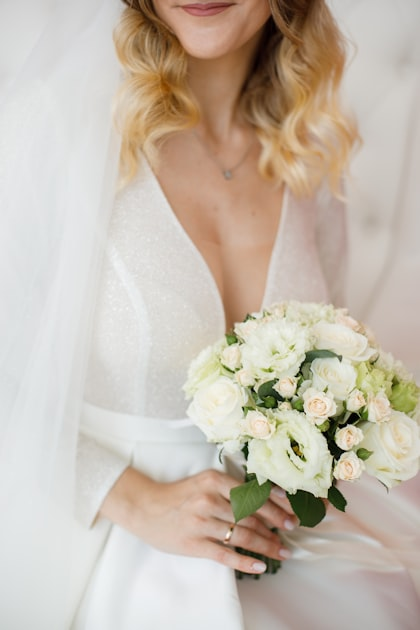 Bridal bouquet close up.
