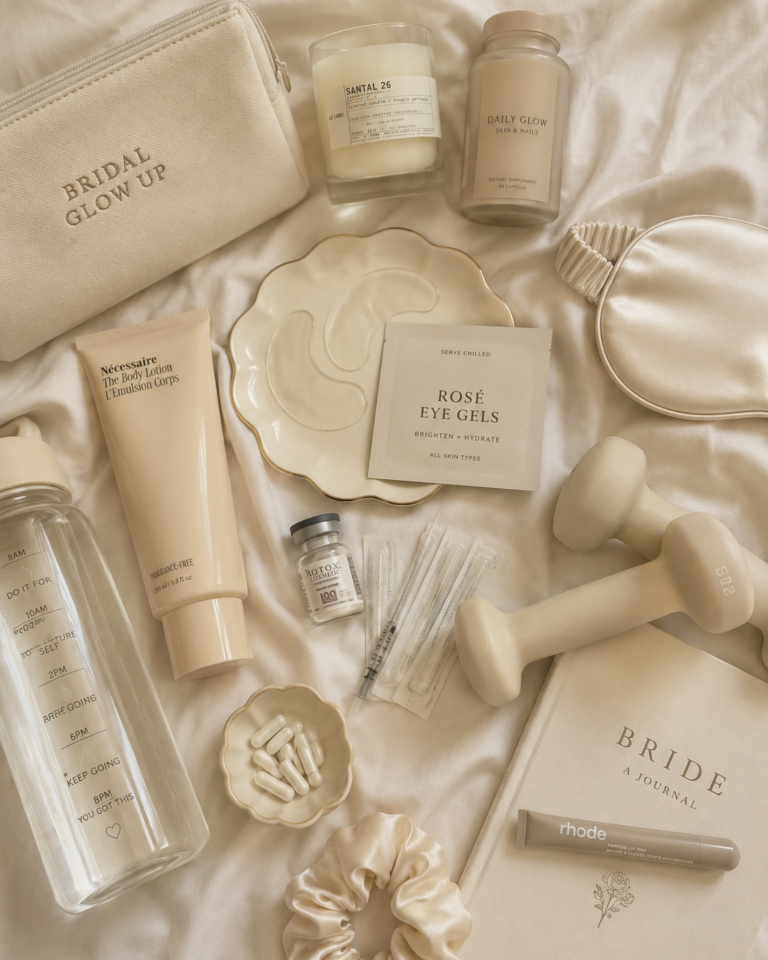 Luxurious bridal glow up essentials.