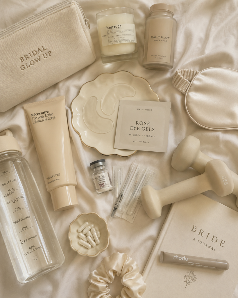 Luxurious bridal glow up essentials.