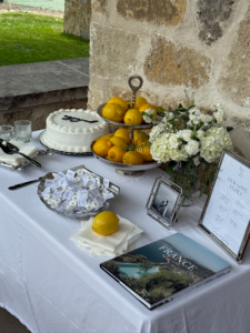 Classy engagement party decor set up on a budget.