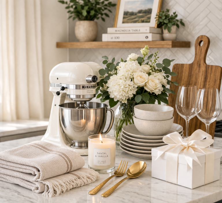 Wedding registry items.